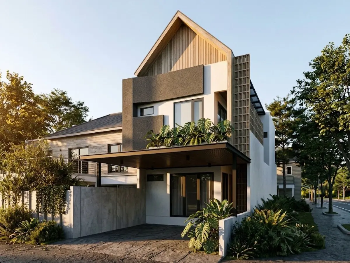 Desain eksterior rumah Mr Tf oleh RHI Architect