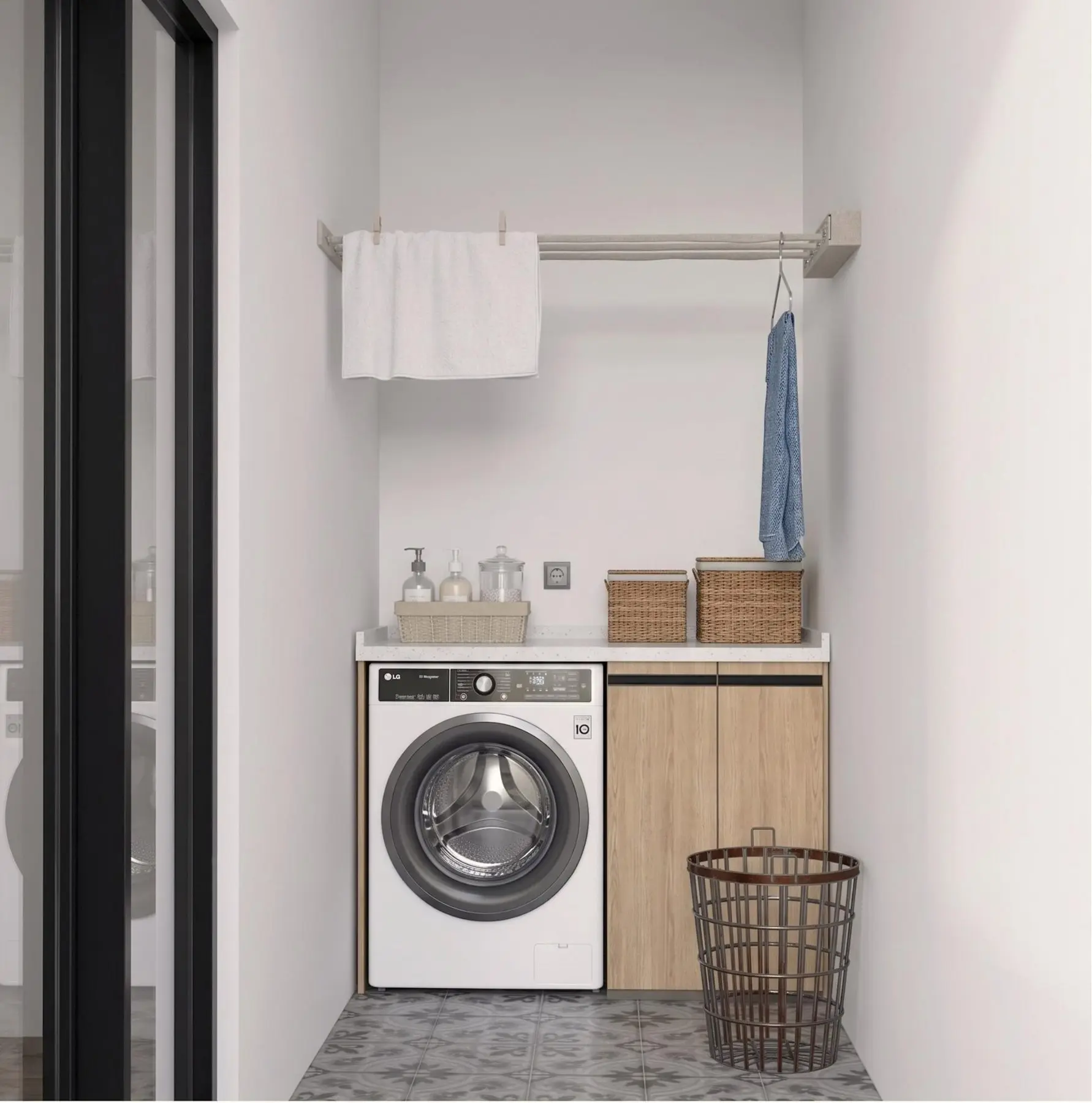 Desain interior ruang cuci oleh RHI Architect